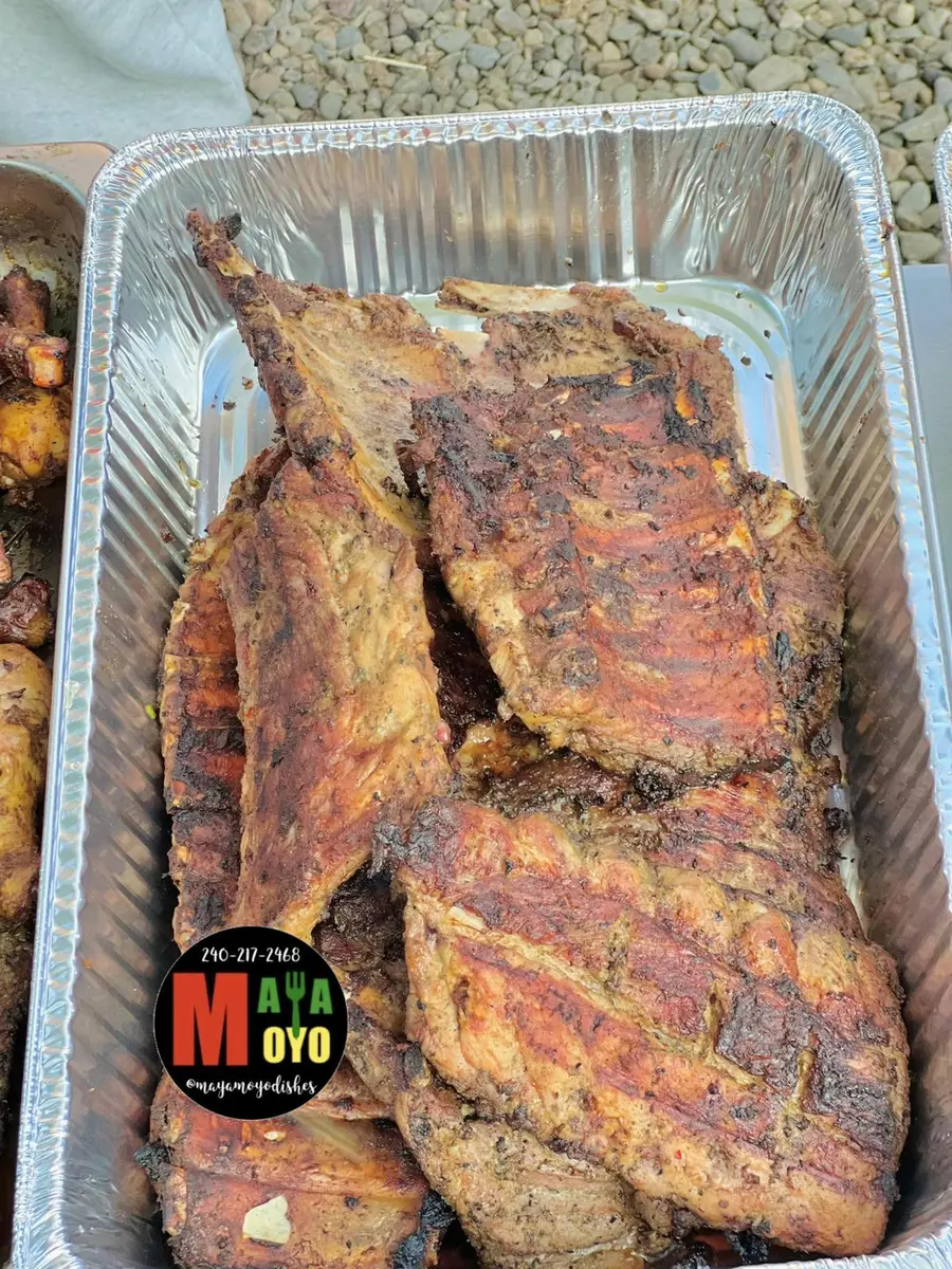Grilled ribs party platter — MayaMoyo Dishes West African catering DMV