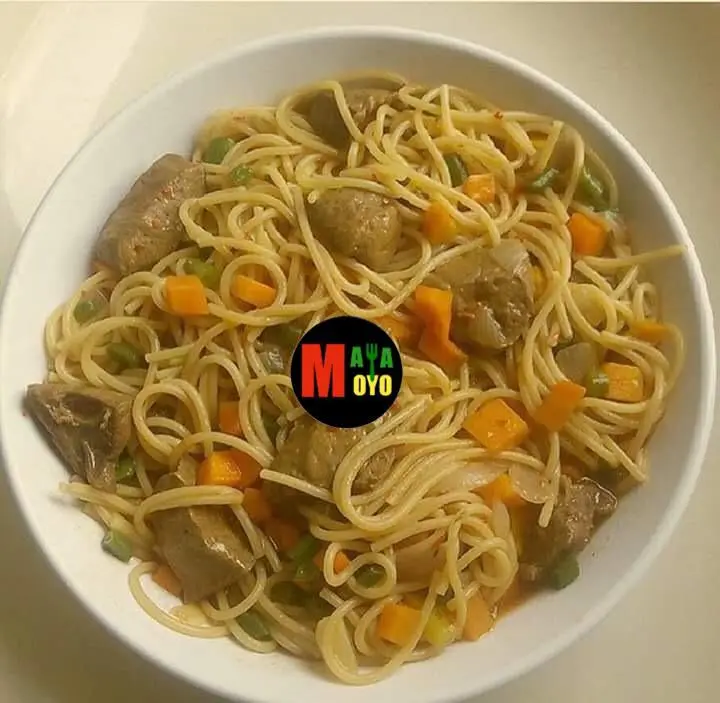 Intercontinental pasta with meat and vegetables — MayaMoyo Dishes DMV catering