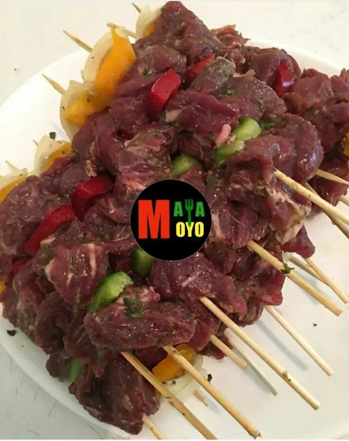 Suya beef skewers with peppers and onions — MayaMoyo Dishes West African catering